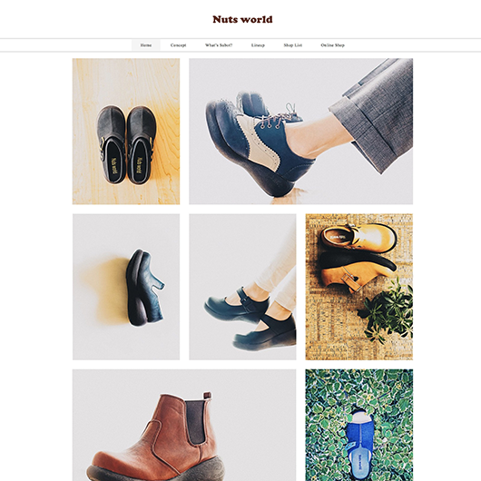 Nuts world ブランドサイト